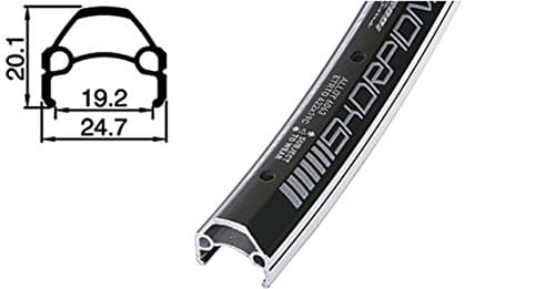 RODI Aluminium rim Scorpion 19-622 (28) hollow chamber, uneyeleted, roof profile, DV with wear indicator, 36 holes, matt black.