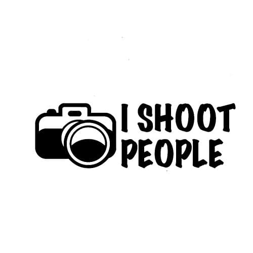 Gadgets wrap i Shoot People Photographer Humor Camera Sticker and Decal 20x7