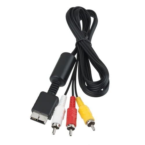 FreShop RCA Audio Video AV Cable For Sony Playstation PS1 PS2 PS3 Color Black