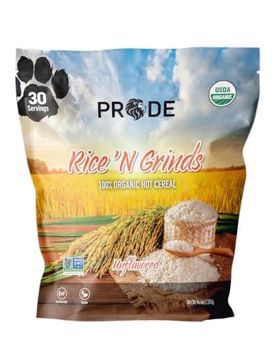 Pride Foods Rice 'N Grinds, 100% Natural Hot Rice Cereal, Unflavored, 30 Servings, 44.4oz