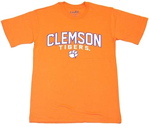 NCAA Officially Licensed Clemson Tigers Embroidered Orange T-Shirt (Medium)