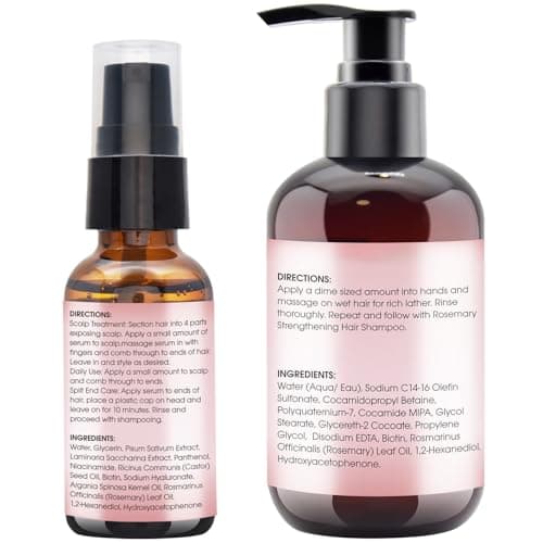BEHAPRO Rosemary Oil Hair Growth Serum & Shampoo, Biotin Castor, Argan Products for Thinning & Hair Loss, Unisex Gifts for Christmas Stocking Stuffers for Women Her Wife Mom