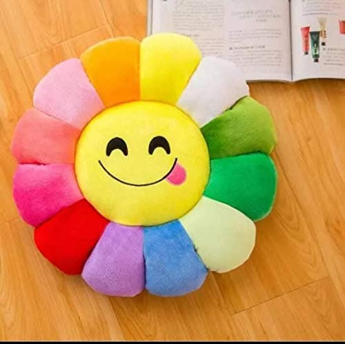 VISHESH Handloom Sunflower Smiley COUSHINS (Multi)