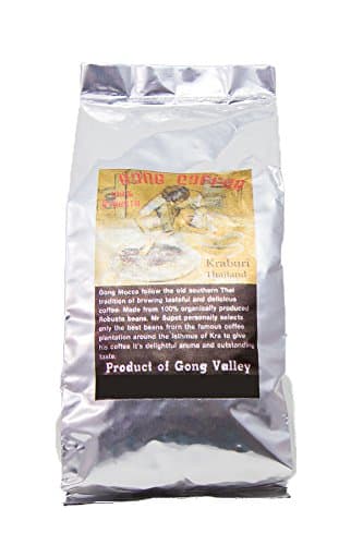 100% Organically Robusta Gong Coffee Bean Premium Roasted Kraburi Southern of Thailand