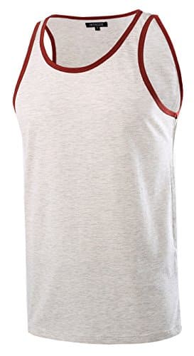 HETHCODEMen's Classic Basic Athletic Active Sports Gym Running Jersey Tank Top Casual T Shirts