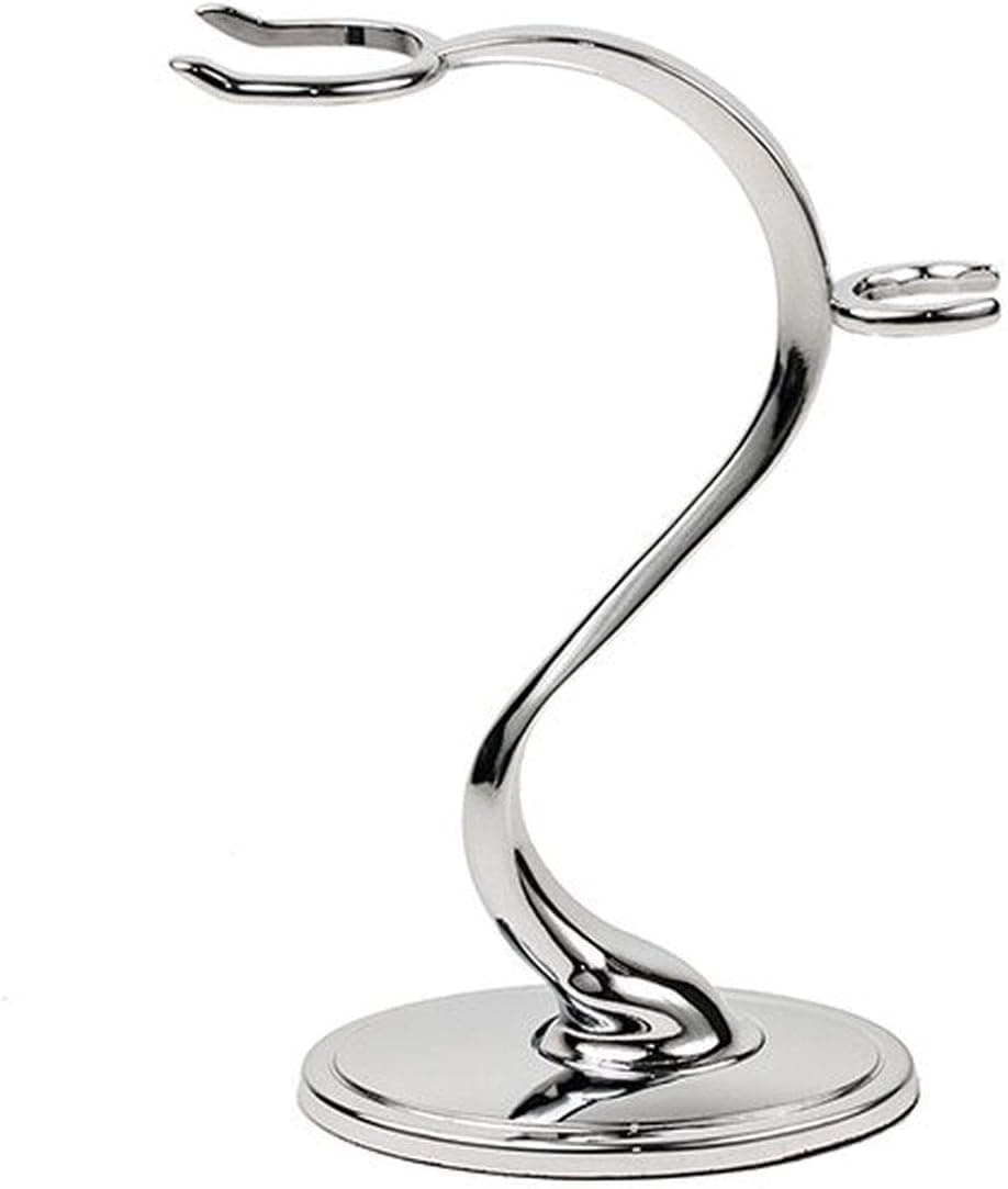 Taconic Shave Super Safety Razors Deluxe Razor & Brush Stand – Heavyweight Chrome Double Edge Safety Razor Holder, Classic Wet Shaving Organizer