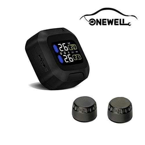 Onewell TPMS waterproof, lightning proof general wireless motorcycle tire pressure monitoring system for two-wheeled motorcycle