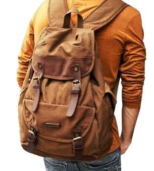Vintage Military Canvas Outdoor School Rucksack Backpack - Serbags