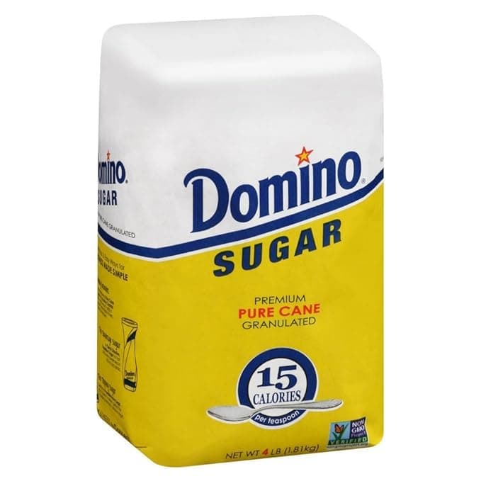 Domino Premium Pure Cane Granulated Sugar, 4 lb Bag, Pack of 06