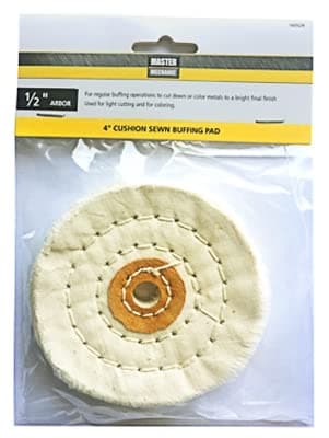 Master Mechanic 160524 4 -Inch Cushion Sewn Buffing Pad