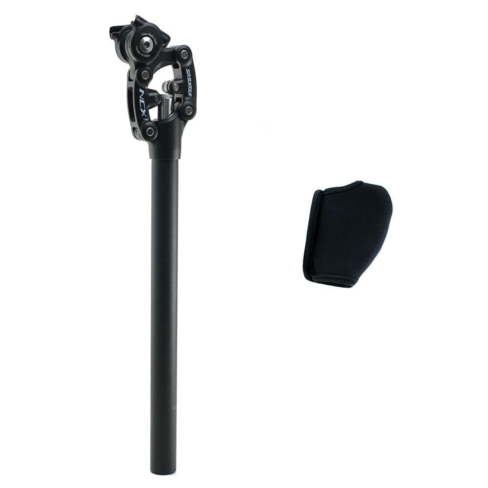 SP12 NCX Suspension Seat Post with Protective Cover 27.2X350mm,Black, VK2350
