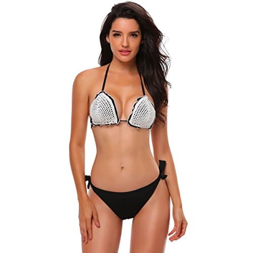 Sexybody Women's Handmade Crochet Bikini Swimsuit Brazilian Swimwear Bathing Suit