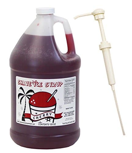 Shave Ice Syrups Gallon W/Pump (Cherry)
