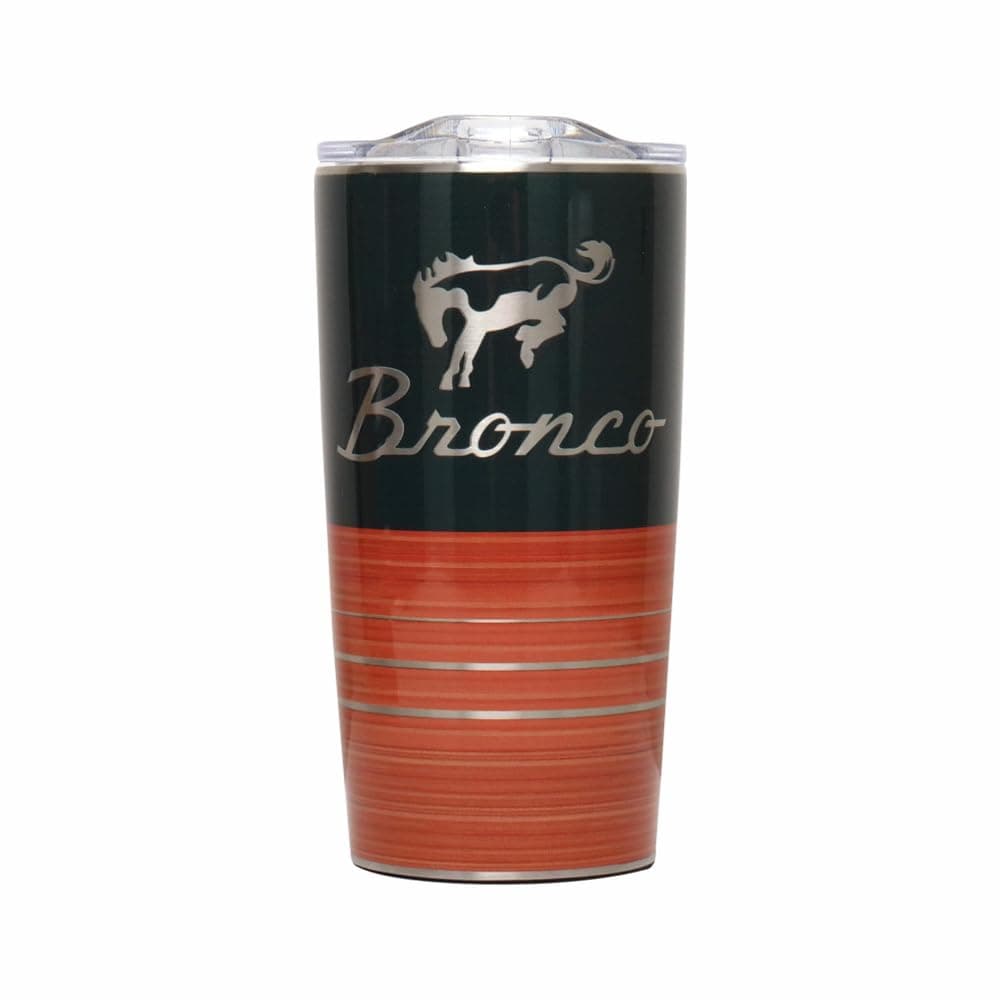 Helm Ford Bronco Tumbler, Double Wall Vacuum Insulated Travel Mug with Lid, 20 Oz, Green
