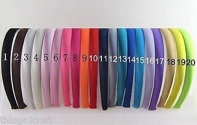 Satin Alice band 15mm (1.5cm) Pack of 6 Hair Bands [Blue #14]