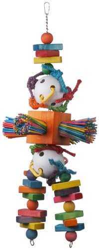 Super Bird Creations SB514 Willy Nilly Bird Toy XL - Enriching Parakeet Toys for Large Birds, Bird Foraging Toys, Bird Toys for Parrots, Parrot Toys for Large Birds, Large/XL Bird Size, 29" x 11"