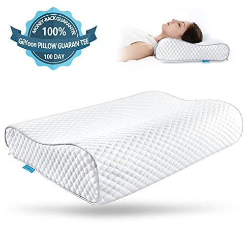 Orthopedic Pillow (Size: 60 x 40 x 12 cm) Neck Support Pillows for Side Sleepers, Back and Stomach Sleepers, Contour Pillows for Cervical Pain, Breathable and Washable Removable Case