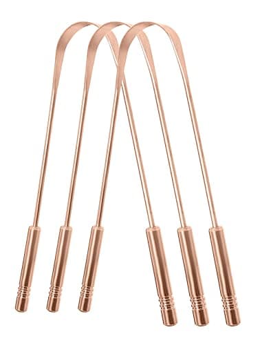 Tounge Scraper Cleaner, 100% Useful Professional Copper Tongue Cleaner, Tongue Cleaner for adults,Non-synthetic Grip tongue plaque remover (Pack 3)