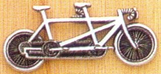 Pewter Tandem Bicycle Pin