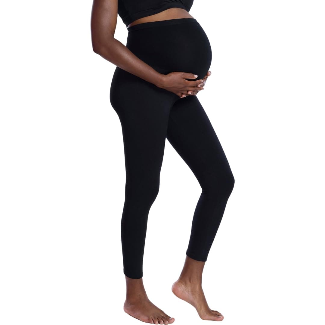 Motherhood Maternity Women's Essential Stretch Full Length Secret Fit Over The Belly Pregnancy Legging
