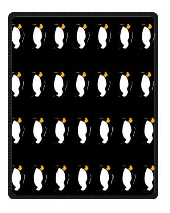 Christmas Penguins Fleece Plush Blanket 40" x 50" (Small)