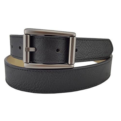 Vegan Leathrette Jean Belt with Matte Pearlized Black Buckle