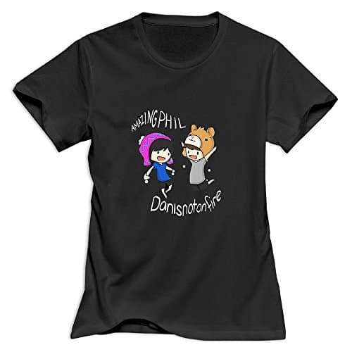 BARMY Amazing Danisnotonfire Greek T-shirt Black Women M