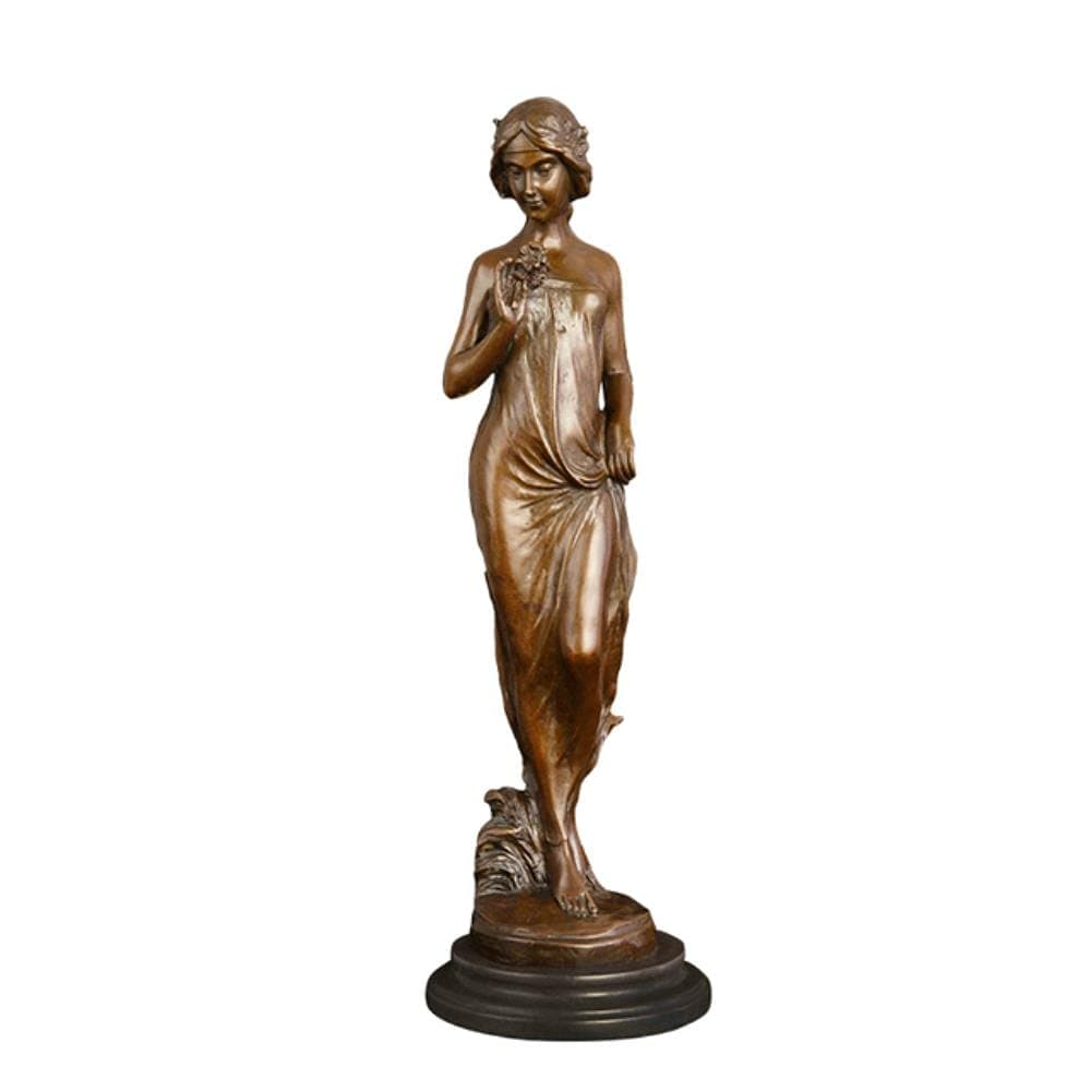 Guye Home Decor Western Female Statue Woman with Flower Sculpture Modern Figurine Art Indoor Decor Collectibles