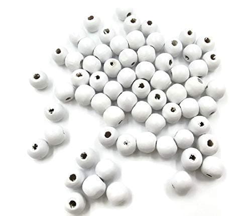 Pack of 200 Wooden Balls White Wood Beads 10 mm