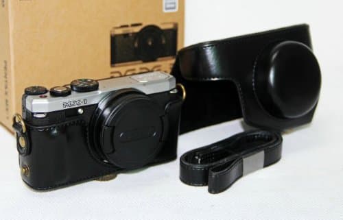 TechCare "Ever Ready" Protective Leather Camera Case Bag for PENTAX Camera MX-1 MX1 (Black), case for pentax MX-1