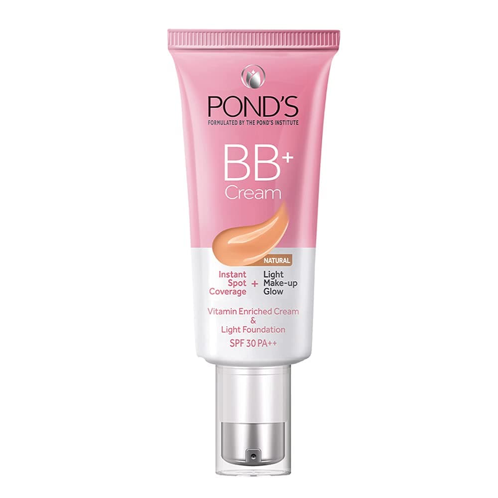 POND's Bb+ Light Coverage Cream, Instant Spot Coverage For Normal Skin + Natural Glow, 01 Original 30 G, Pack Of 1