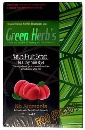Green Herbs Natural Fruit Extract Healthy Hair Dye Hair Color (Black) 1000 ml