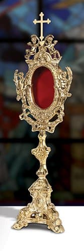 US Gifts Reliquary with Cross, Brass