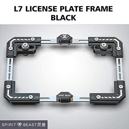 Romsion Universal Motorcycle License Plate Holder Number Bracket Frame black L7