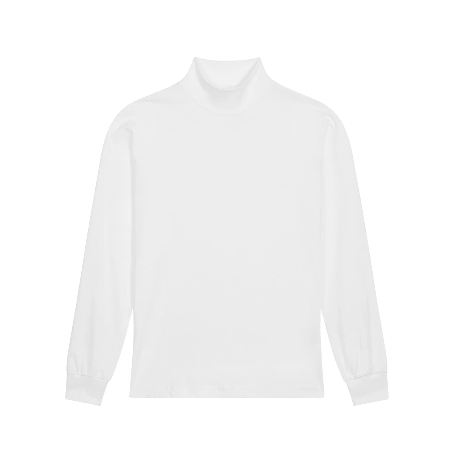 Enkalda Men's Premium Heavyweight Long Sleeve Mock Neck T-Shirt