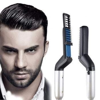 Brothers Mens Hair and beard straightener Modelling comb Hair M styler Quick Hair style