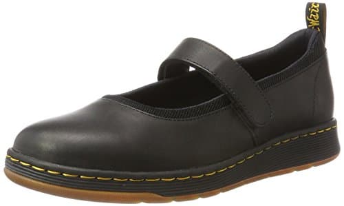 Dr. Martens Women's Askins Mary Jane Flat, Black Temperley+Sports Spacer MESH, 8 Medium UK (10 US)