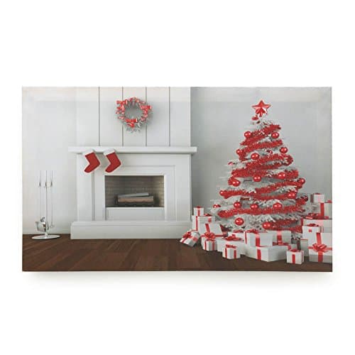 Christmas Collection Holiday Fireplace LED Wall Art