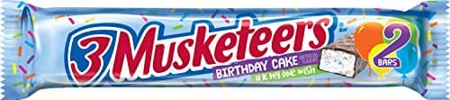 3 MUSKETEERS Chocolate Bars Birthday Cake Flavor, 2.14 Ounce, 2 Bars - 24 Count