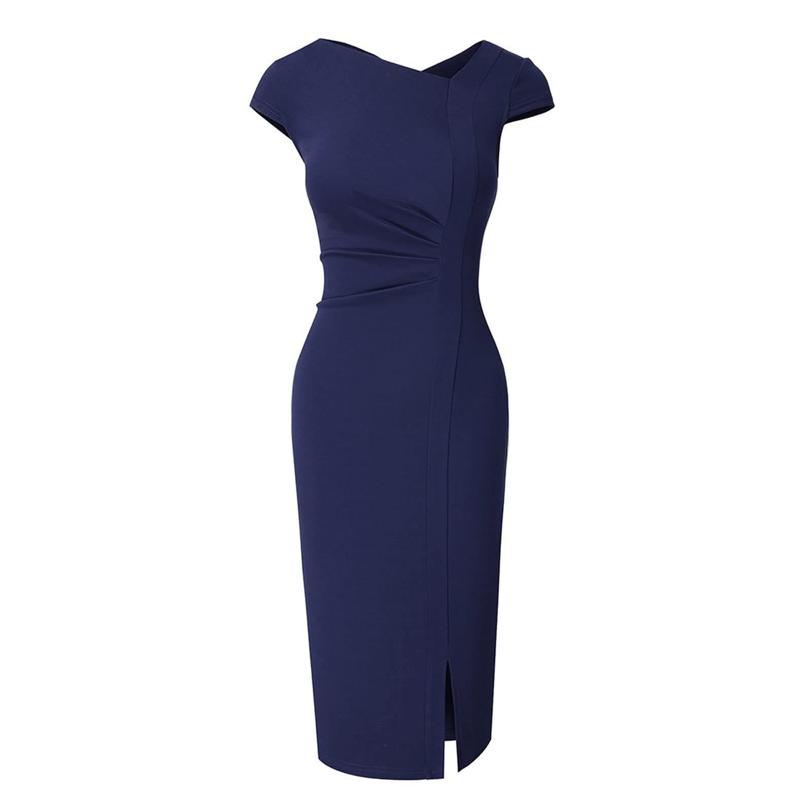 HORACOWomen's Dress Forever Beautiful Summer Women Elegant Front Split Office Casual Dress Formal Slim Dress