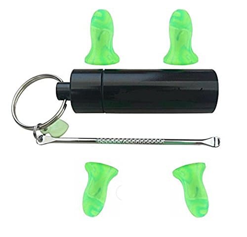 Sleeping Earplugs/Acoustic earplugs/Swimming Earplugs with Earpick,36dB Highest NRR, Comfortable Hearing Protection for Shooting, Travel, Swimming, Work and Concerts-Green/5 pairs