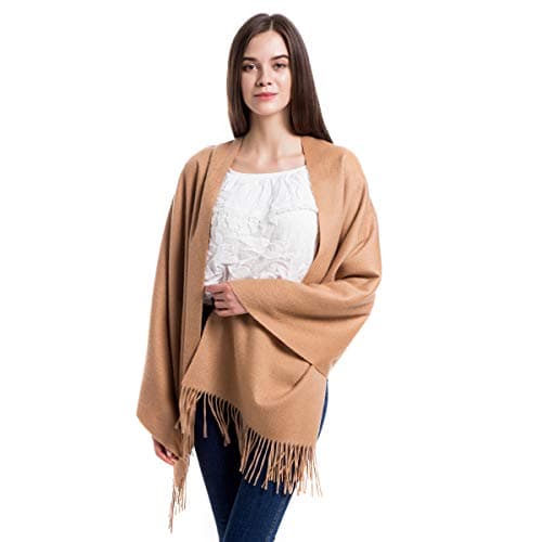 Cashmere Wrap Shawl Stole for Women, Winter Extra Large(79in x 28in) Wool Scarf