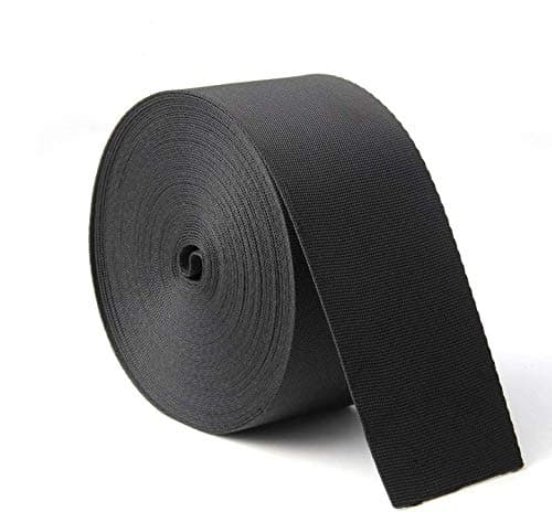 HORNO 10 Yards 2 Inch Wide Black Nylon Heavy Duty Webbing Strap