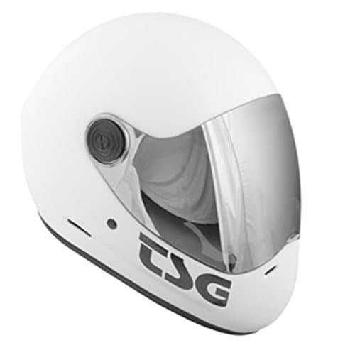 TSG Helmet Casco Integral for Longboard and Downhill. White -S-