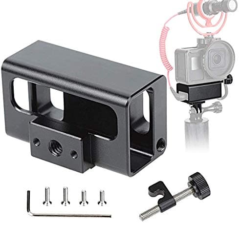 Forevercam Compatible Vlogging Frame Protective Housing Case, Aluminum, Black, Water Repellent, Camera Case, GoPro Hero