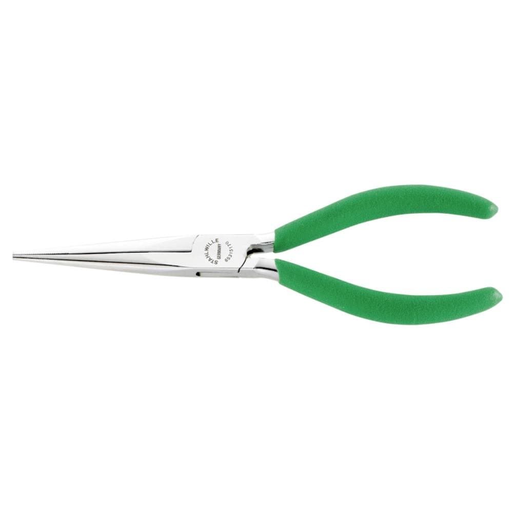 Stahlwille 65315170 Snipe Nose Pliers - 170mm Length, Straight, Chrome-Plated, Long Tapering Jaws, for Miniature Electronic and Mechanical Components, Made in Germany