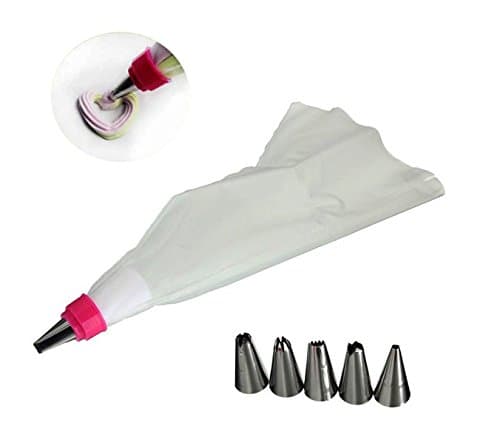5pcs Stainless Steel Nozzles Dual Color Icing Piping Bag Cake Decorating Tool