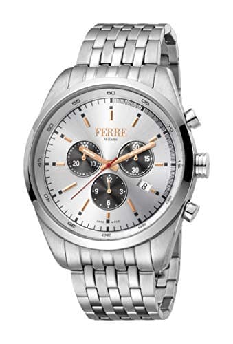 Ferre Milano Men's FM1G129M0061 Swiss Made Silver Tone Bracelet Watch