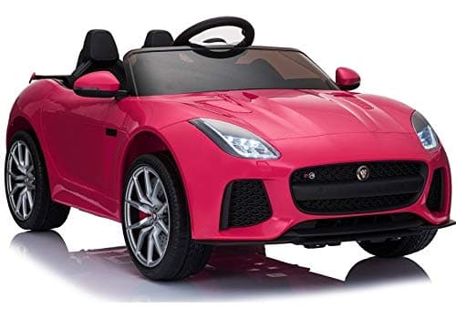 Electric Car Jaguar F-Type Pink Eva Tyre Leather Seat 2.4G USB SD MP3 Car Children's Vehicle