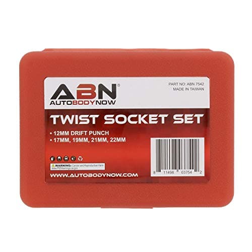 ABN® | Twist Socket Set – 5 Pc Metric Lug Nut Extractor Socket Set Bolt Grip